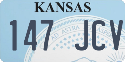 KS license plate 147JCV