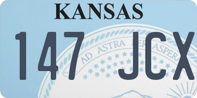 KS license plate 147JCX