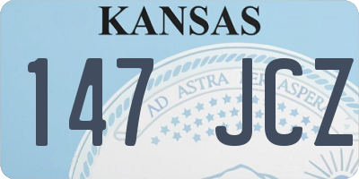 KS license plate 147JCZ