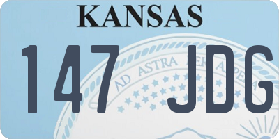 KS license plate 147JDG