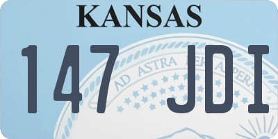KS license plate 147JDI