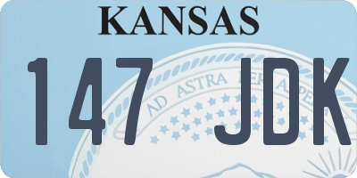 KS license plate 147JDK