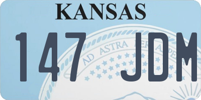 KS license plate 147JDM