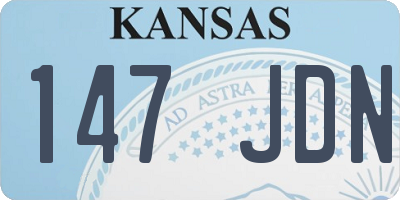 KS license plate 147JDN