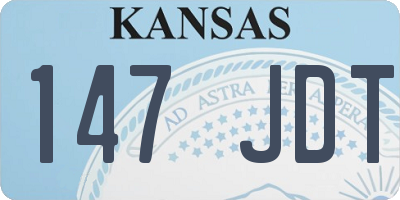 KS license plate 147JDT