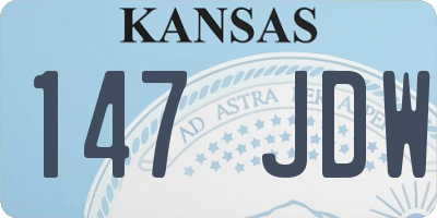 KS license plate 147JDW