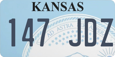 KS license plate 147JDZ