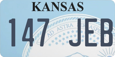 KS license plate 147JEB