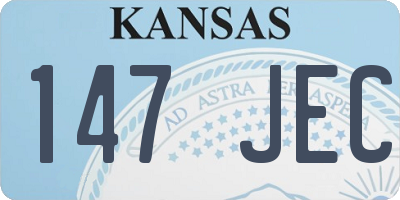 KS license plate 147JEC