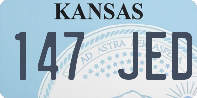 KS license plate 147JED