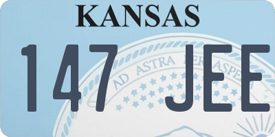 KS license plate 147JEE