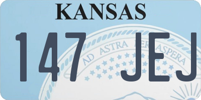 KS license plate 147JEJ