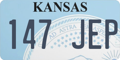 KS license plate 147JEP