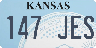 KS license plate 147JES