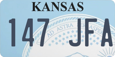 KS license plate 147JFA