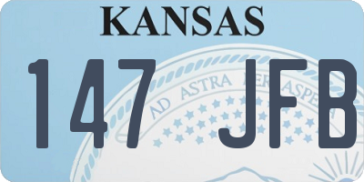 KS license plate 147JFB