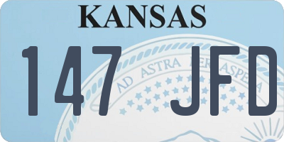 KS license plate 147JFD