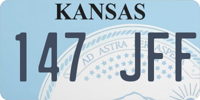 KS license plate 147JFF