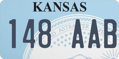 KS license plate 148AAB