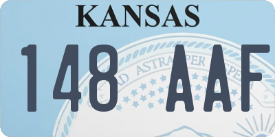 KS license plate 148AAF