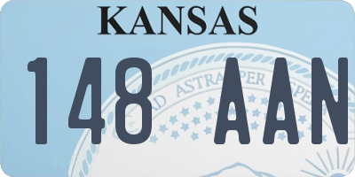 KS license plate 148AAN