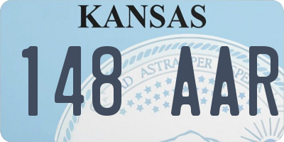 KS license plate 148AAR