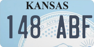 KS license plate 148ABF