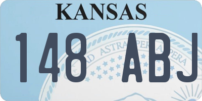 KS license plate 148ABJ