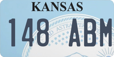 KS license plate 148ABM