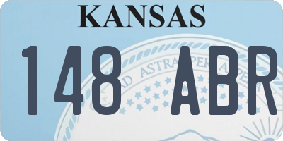 KS license plate 148ABR