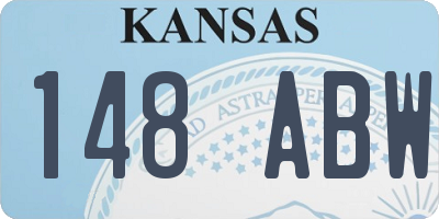 KS license plate 148ABW
