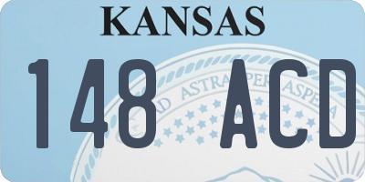 KS license plate 148ACD
