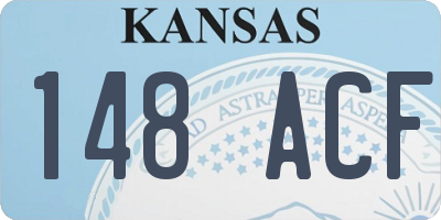 KS license plate 148ACF