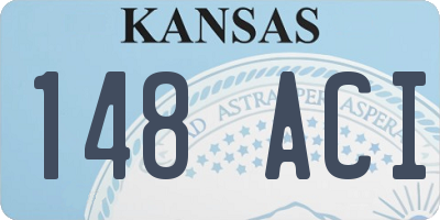 KS license plate 148ACI