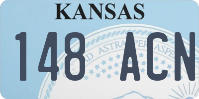KS license plate 148ACN