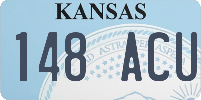 KS license plate 148ACU