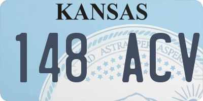 KS license plate 148ACV