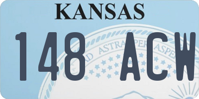KS license plate 148ACW