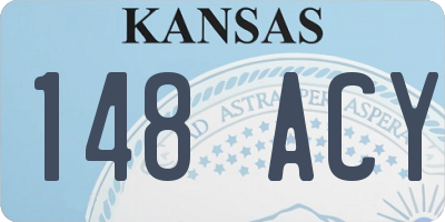 KS license plate 148ACY