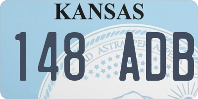 KS license plate 148ADB