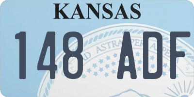 KS license plate 148ADF