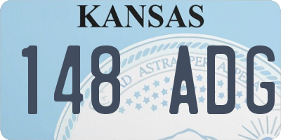 KS license plate 148ADG