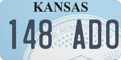 KS license plate 148ADO