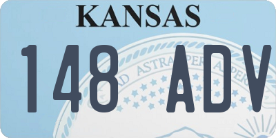 KS license plate 148ADV