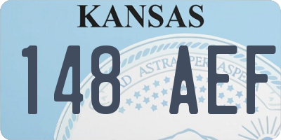 KS license plate 148AEF