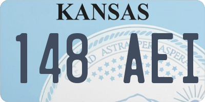 KS license plate 148AEI