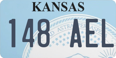 KS license plate 148AEL