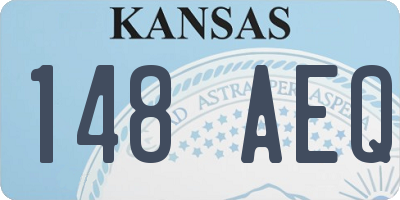 KS license plate 148AEQ