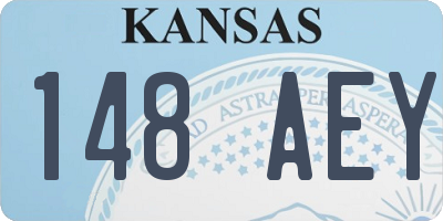 KS license plate 148AEY
