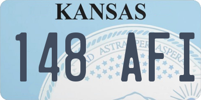 KS license plate 148AFI